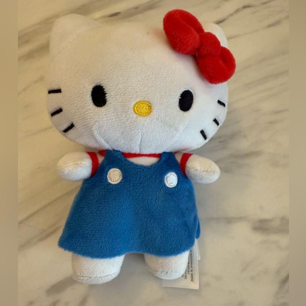 NWOT Hello Kitty Plush in Blue Outfit with Red Bow